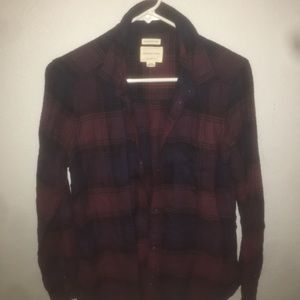 American eagle blue and purple flannel